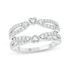 Thumbnail Image 1 of Now + Forever Vintage-Style Round-Cut Diamond Double-Row Enhancer Ring 3/4 ct tw 14K White Gold