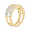 Thumbnail Image 2 of Vintage-Style Round-Cut Diamond Double-Row Enhancer Ring 3/4 ct tw 14K Yellow Gold