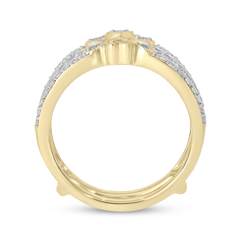 Main Image 3 of Vintage-Style Round-Cut Diamond Double-Row Enhancer Ring 3/4 ct tw 14K Yellow Gold