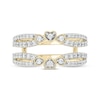 Thumbnail Image 4 of Vintage-Style Round-Cut Diamond Double-Row Enhancer Ring 3/4 ct tw 14K Yellow Gold