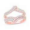 Thumbnail Image 1 of Baguette & Round-Cut Diamond Enhancer Ring 1 ct tw 14K Rose Gold