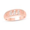 Thumbnail Image 1 of Men’s Round-Cut Diamond Three-Row Wedding Band 1/6 ct tw 10K Rose Gold