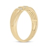 Thumbnail Image 2 of Men’s Round-Cut Diamond Three-Row Wedding Band 1/6 ct tw 10K Yellow Gold