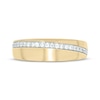 Thumbnail Image 4 of Men’s Round-Cut Diamond Arched Row Wedding Band 1/4 ct tw 10K Yellow Gold