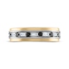 Thumbnail Image 3 of Men's Square-Cut Black & Baguette-Cut White Diamond Wedding Band 1/2 ct tw 10K Two-Tone Gold