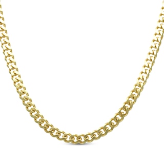 Solid Curb Chain Necklace 6mm Yellow Ion-Plated Stainless Steel 24