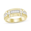 Thumbnail Image 1 of Men's Diamond Grooved Wedding Band 1/2 ct tw 10K Yellow Gold