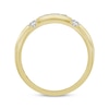 Thumbnail Image 3 of Men's Diamond Grooved Wedding Band 1/2 ct tw 10K Yellow Gold