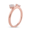 Thumbnail Image 2 of Baguette, Princess & Round-Cut Diamond Enhancer Ring 1/4 ct tw 14K Rose Gold