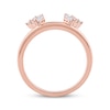 Thumbnail Image 3 of Now + Forever Baguette, Princess & Round-Cut Diamond Enhancer Ring 1/4 ct tw 14K Rose Gold