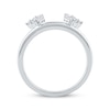 Thumbnail Image 3 of Baguette, Princess & Round-Cut Diamond Enhancer Ring 1/4 ct tw 14K White Gold