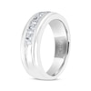 Thumbnail Image 2 of Men's THE LEO Diamond Wedding Band 1 ct tw Round-cut 14K White Gold