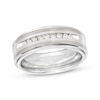 Thumbnail Image 1 of Men's Diamond Wedding Band 1/4 ct tw Tungsten Carbide & Stainless Steel 7.5mm