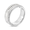 Thumbnail Image 2 of Men's Diamond Wedding Band 1/4 ct tw Tungsten Carbide & Stainless Steel 7.5mm