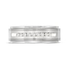 Thumbnail Image 3 of Men's Diamond Wedding Band 1/4 ct tw Tungsten Carbide & Stainless Steel 7.5mm