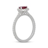 Thumbnail Image 1 of Neil Lane Pear-Shaped Natural Ruby & Diamond Engagement Ring 1/2 ct tw 14K White Gold