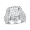 Thumbnail Image 1 of Princess-Cut Multi-Diamond Center Engagement Ring 3 ct tw 10K White Gold