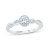 Thumbnail Image 1 of Round-Cut Diamond Halo Engagement Ring 1/4 ct tw 10K White Gold