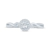 Thumbnail Image 3 of Round-Cut Diamond Halo Engagement Ring 1/4 ct tw 10K White Gold