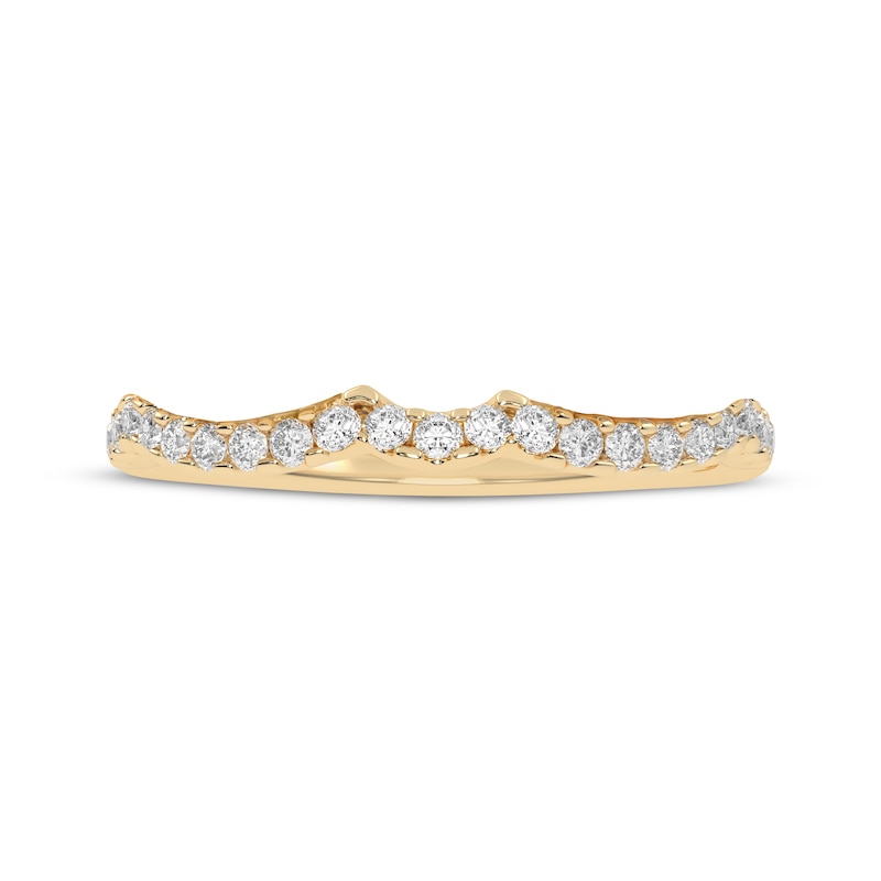 Main Image 3 of Lab-Grown Diamonds by KAY Contour Wedding Band 1/6 ct tw 14K Yellow Gold