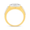 Thumbnail Image 3 of Men's Multi-Diamond Center Cushion-Shaped Signet Ring 3/4 ct tw 10K Yellow Gold