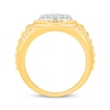 Thumbnail Image 3 of Men's Multi-Diamond Center Stepped Signet Ring 3/4 ct tw 10K Yellow Gold