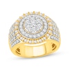 Thumbnail Image 1 of Men's Multi-Diamond Center Circle Signet Ring 2 ct tw 10K Yellow Gold