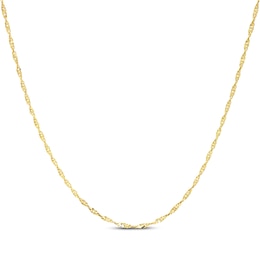 Singapore Chain Necklace 1.45mm Solid 14K Yellow Gold 16&quot;