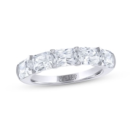 THE LEO Legacy  Lab-Grown diamond Emerald-Cut Anniversary Band 2-1/2 ct tw 14K White Gold