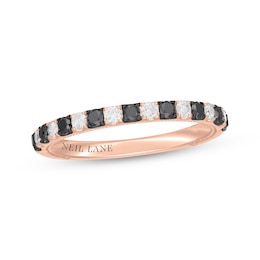 Neil Lane Black & White Diamond Anniversary Ring 1/2 ct tw 14K Rose Gold