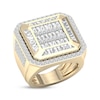 Thumbnail Image 2 of Men's Baguette & Round-Cut Diamond Octagon Ring 2-1/2 ct tw 14K Yellow Gold Size 10