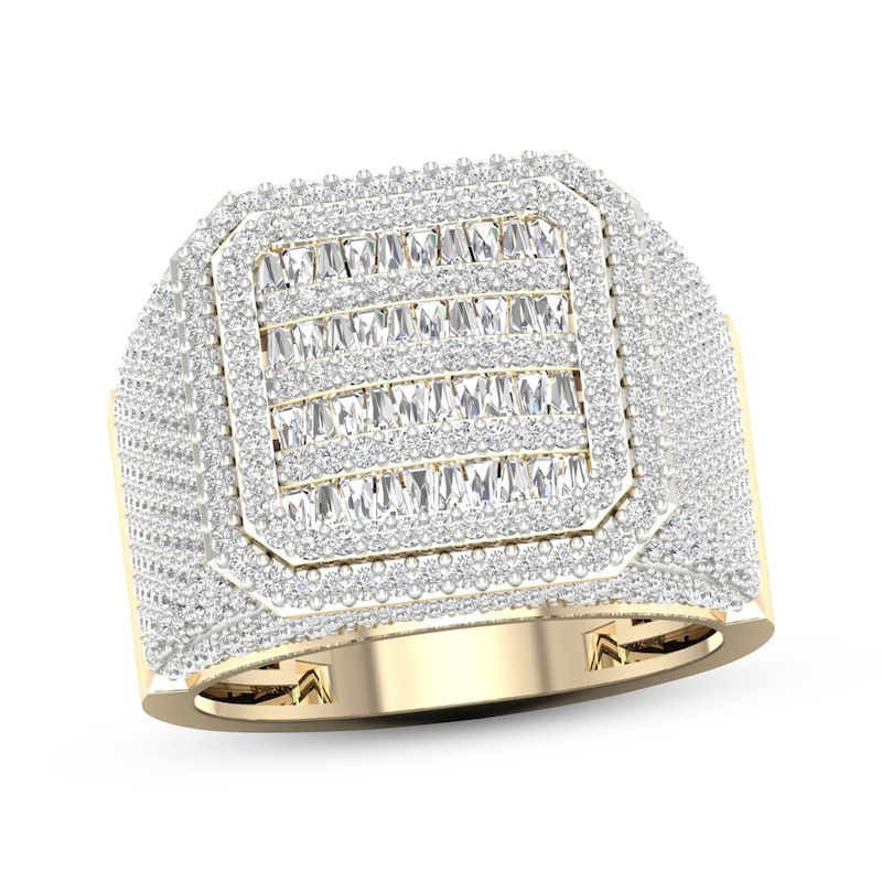 Diamond Baguette Fashion Ring / 14k Solid Gold / Genuine 