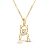 Thumbnail Image 2 of Teddy Bear Jewelry Collection Honoring St. Jude Diamond Accent Silhouette Necklace 10K Yellow Gold 18&quot;