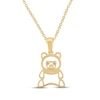 Thumbnail Image 3 of Teddy Bear Jewelry Collection Honoring St. Jude Diamond Accent Silhouette Necklace 10K Yellow Gold 18&quot;