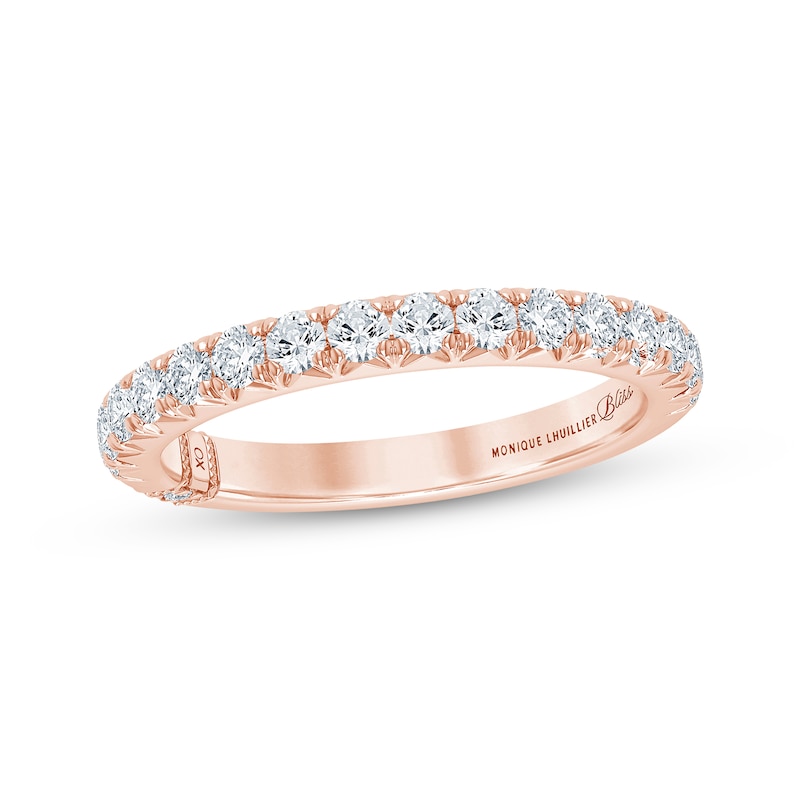 Main Image 1 of Monique Lhuillier Bliss Lab-Grown Diamond Anniversary Ring 1/2 ct tw 18K Rose Gold