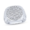 Thumbnail Image 1 of Men's Diamond Halo Cluster Ring 2 ct tw Sterling Silver