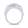 Thumbnail Image 3 of Men's Diamond Halo Cluster Ring 2 ct tw Sterling Silver