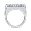 Thumbnail Image 3 of Men's Diamond Four-Row Ring 2 ct tw Sterling Silver