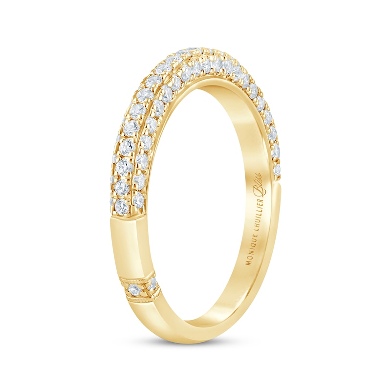 Monique Lhuillier Bliss Lab-Created Diamond Wedding Band 1/2 ct tw 18K Yellow Gold