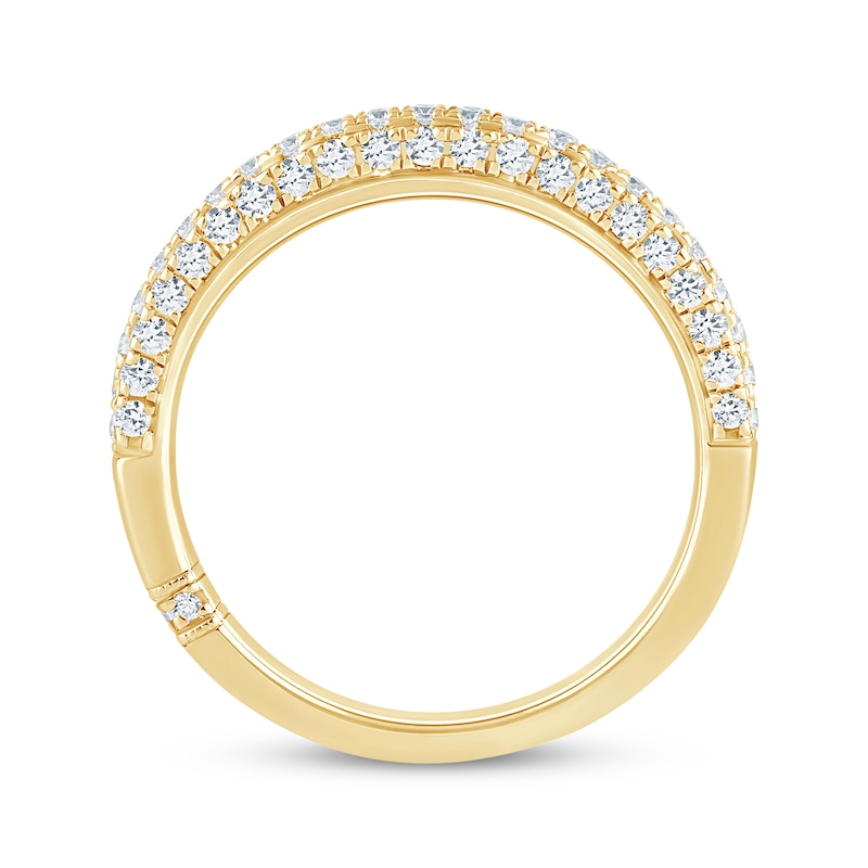 Main Image 3 of Monique Lhuillier Bliss Lab-Grown Diamond Wedding Band 1/2 ct tw 18K Yellow Gold