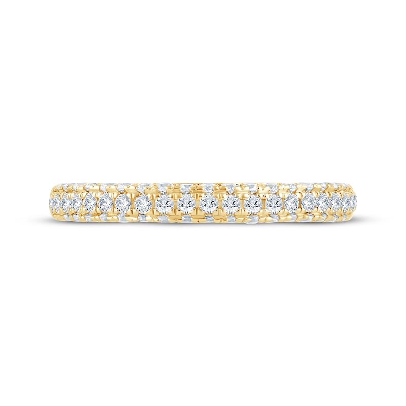 Main Image 4 of Monique Lhuillier Bliss Lab-Grown Diamond Wedding Band 1/2 ct tw 18K Yellow Gold