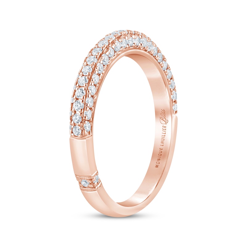 Main Image 2 of Monique Lhuillier Bliss Lab-Grown Diamond Wedding Band 1/2 ct tw 18K Rose Gold