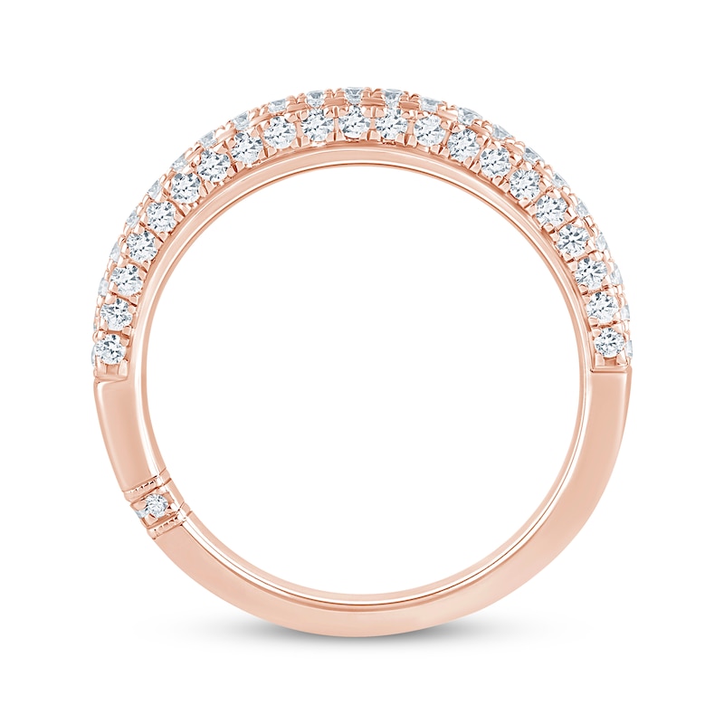 Main Image 3 of Monique Lhuillier Bliss Lab-Grown Diamond Wedding Band 1/2 ct tw 18K Rose Gold