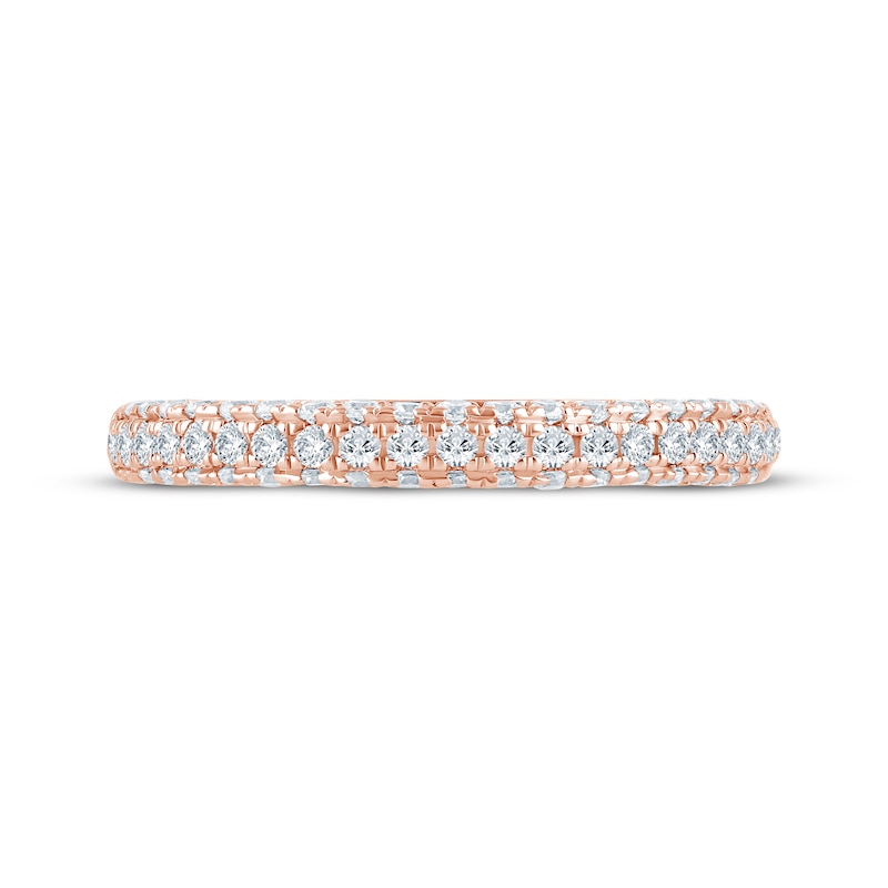 Main Image 4 of Monique Lhuillier Bliss Lab-Grown Diamond Wedding Band 1/2 ct tw 18K Rose Gold