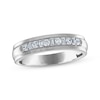 Thumbnail Image 1 of Men's Round and Baguette-Cut Diamond Wedding Band 1/3 ct tw 14K White Gold