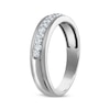 Thumbnail Image 2 of Men's Round and Baguette-Cut Diamond Wedding Band 1/3 ct tw 14K White Gold