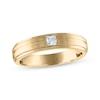 Thumbnail Image 1 of Men's Square-Cut Diamond Solitaire Wedding Band 1/10 ct tw 14K Yellow Gold