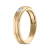 Thumbnail Image 2 of Men's Square-Cut Diamond Solitaire Wedding Band 1/10 ct tw 14K Yellow Gold