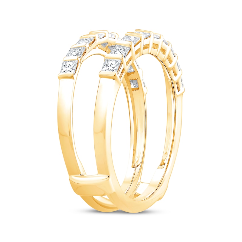 Princess-Cut Diamond Channel-Set Enhancer Ring 1 ct tw 14 Yellow Gold