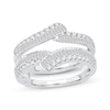 Thumbnail Image 1 of Round & Baguette-Cut Diamond Enhancer Ring 3/4 ct tw 14K White Gold